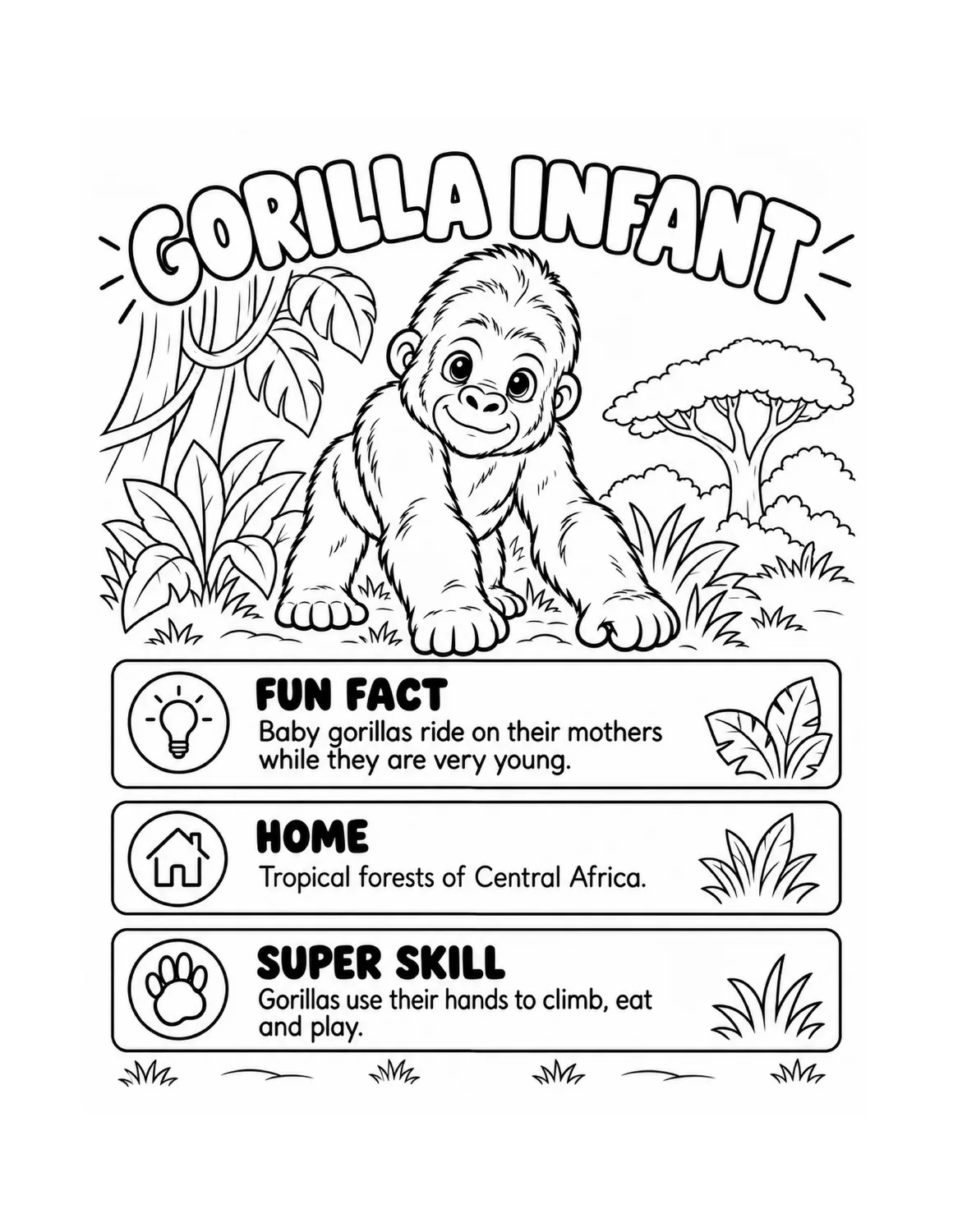 A second original animal fact page from the book